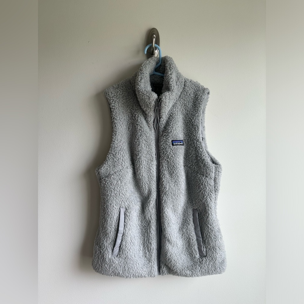 Patagonia Grey Sherpa Vest, Women’s Size Medium